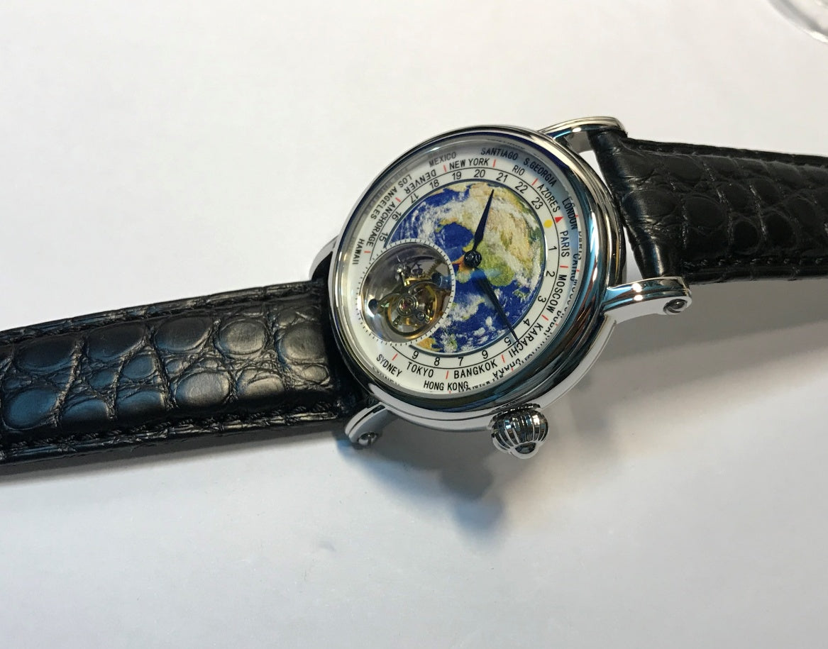 Noir Regalia Celestial Tourbillon – 3D Globe Limited Edition Luxury Watch