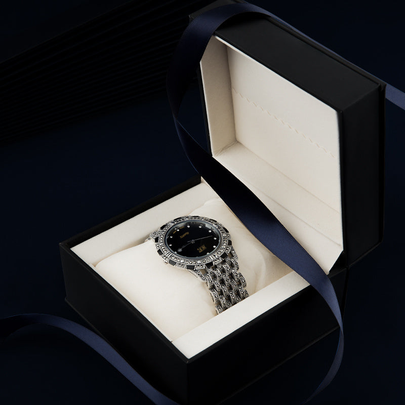 Noir Regalia Imperial Royale – Obsidian Black & Celestial White Dial