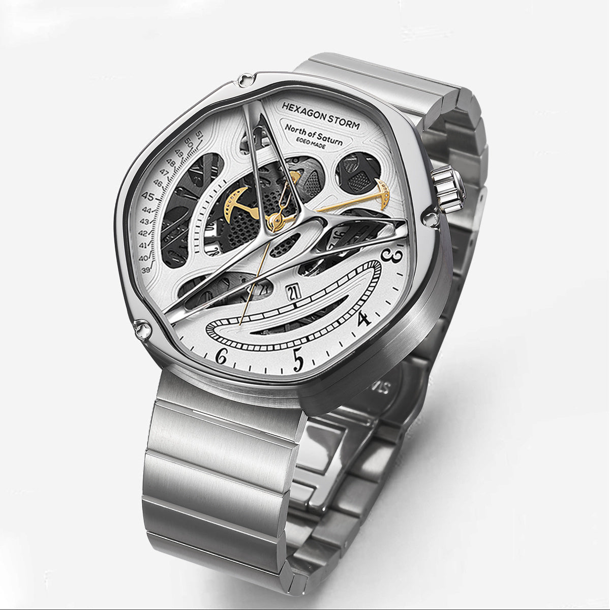 Noir Regalia Alien Ascendancy – Hollowed Steel Automatic Luxury Watch