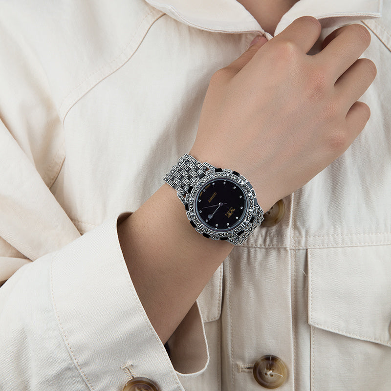 Noir Regalia Imperial Royale – Obsidian Black & Celestial White Dial