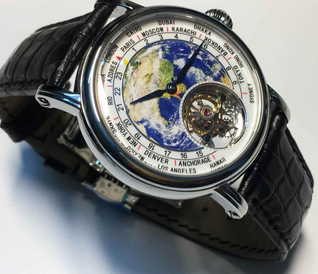 Noir Regalia Celestial Tourbillon – 3D Globe Limited Edition Luxury Watch